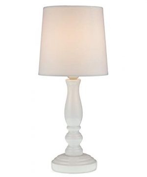 Chloe Table Lamp White By Light Accents White Lamps For Bedrooms Night Stand Lamp For Bedroom Bedside Table Lamp With Fabric Bell Shade Pure White 0 300x360