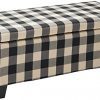 Christopher Knight Home Breanna Fabric Storage Ottoman Black Checkerboard 0 100x100
