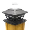 Davinci Flexfit Solar Post Cap Lights Outdoor Lighting For 4x4 5x5 And 6x6 Wooden Posts Bright Warm White LEDs Slate Black 2 Pack 0 100x100