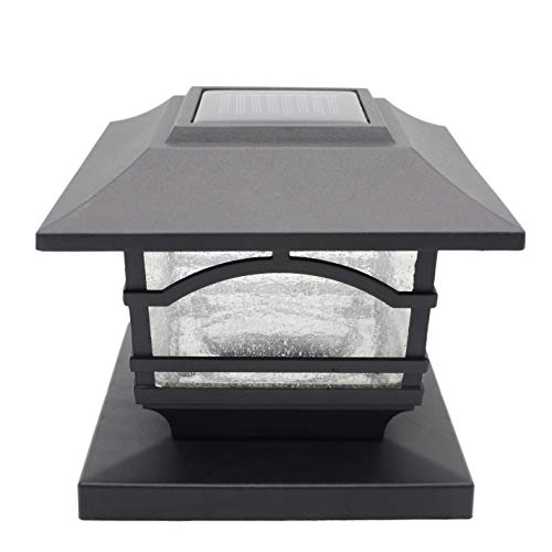 Davinci Premium Solar LED Post Cap Light Outdoor Light For Fence Deck Or Patio Solar Powered Caps Warm White Lighting Aluminum Lamp Fits 4x4 Or 6x6 Posts 0 0