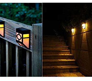 DiDi DENG Solar Fence Lights Outdoor Waterproof Warm White Decorative Landscape Lighting Solar Powered LED For Garden Yard Patio Path Step Front Door Post 6 Pack 0 0 300x265