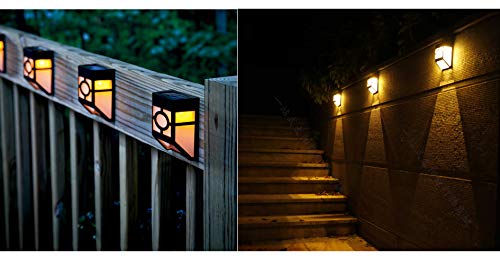 DiDi DENG Solar Fence Lights Outdoor Waterproof Warm White Decorative Landscape Lighting Solar Powered LED For Garden Yard Patio Path Step Front Door Post 6 Pack 0 0