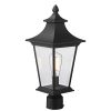 Emliviar Outdoor Post Light 1 Light 16 Inch Post Lantern In Black Finish With Clear Glass 500181 P BK 0 100x100