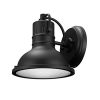 Globe Electric 44157 Harbor 1 Light Outdoor Indoor Wall Sconce Matte Black Clear Plastic Diffuser 0 100x100