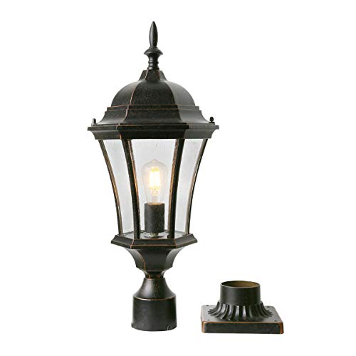 Medium Pier Light Gate Post Lantern Victorian Style Copper Colour 