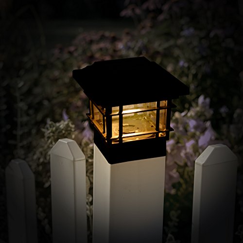 Greenlighting 12 Pack Classica High Lumen Plastic Solar Post Cap Lights For 4x4 Wood Posts Black Farmhouse Goals