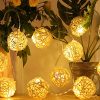 HYAL LUZ Battery Operated LED String Lights 164ft 20 Globe Rattan Balls Christmas Decoration Light Indoor Fairy String Lights Decorative For Bedroom Patio Party DecorWarm White 0 100x100