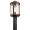 Kichler Lighting Barrington Distressed Black And Wood Post Light 1785 In H 0 100x100