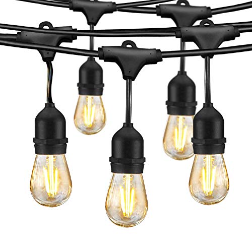 Led Outdoor String Lights Edison Bulb String Lights 48ft