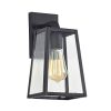 MICSIU Outdoor Wall Lantern With ST58 Bulb 1 Light Exterior Wall Sconce Textured Black Wall Mount Light Fixture With Clear Glass For HomePorchPatioWalkways Bedroom 0 100x100