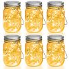 Mason Jar Solar Lights 30 LEDs 6 Pack Hanging Solar Lights Outdoor Waterproof Fairy Lights Solar Lanterns For Patio Garden Hangers And Jars Included Warm White 0 100x100