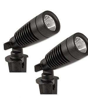 Moonrays 95557 1 Watt Low Voltage LED Outdoor Landscape Metal Spot Light Fixture Black Pack Of 2 0 300x360