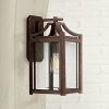 Rockford Rustic Farmhouse Outdoor Wall Light Fixture Bronze Iron 16 14 Clear Beveled Glass Panel For Exterior Patio Porch House Franklin Iron Works 0 100x100