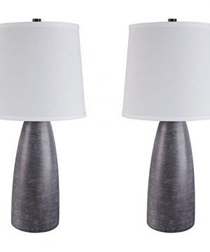 Signature Design By Ashley Shavontae Table Lamps Set Of 2 Modern Contemporary Gray 0 300x360