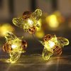 WSgift Honeybee Decorative String Lights 187 Ft 40 LED USB Plug In Copper Wire Bee Fairy Lights For Various Decoration Projects Warm White Remote Control With Timer 0 100x100