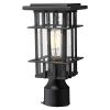 Zeyu Outdoor Post Light 12 Inch Exterior Post Lantern For Patio Garden Seeded Glass Shade And Black Finish 20058P BK 0 100x100