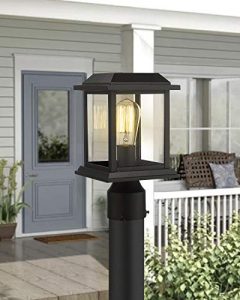 zeyu Outdoor Post Light, 12 Inch Exterior Post Lighting Fixture Pole ...