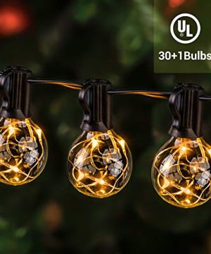 Ilikable Outdoor String Lights 385FT 303Bulbs LED Patio String Light UL Listed Waterproof G40 Globe String Lights For Backyard Bistro Cafe Balcony Porch Wedding BBQ Party Garden Decoration 0 300x360