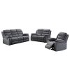 AC Pacific 3 Piece Reclining Living Room Upholstered Sofa Set With 5 Loveseat Reclining Chair Grey 0 100x100