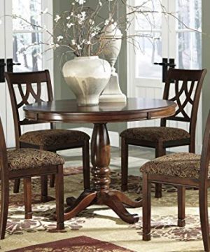 Ashley Furniture Signature Design Leahlyn Dining Upholstered Side Chair Pierced Splat Back Set Of 2 Medium Brown 0 2 300x360