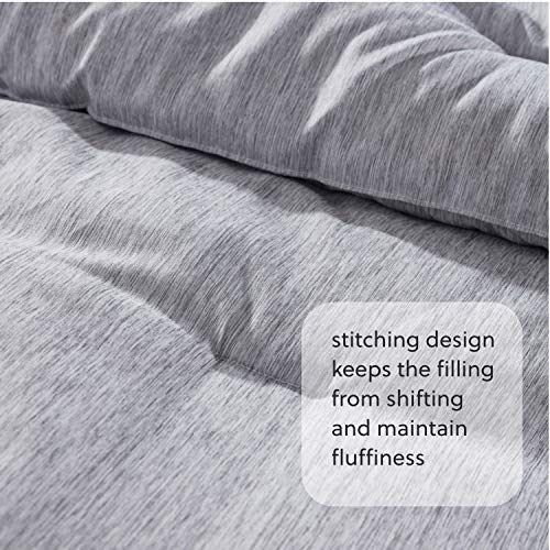 Bedsure Queen Size 3 Piece Comforter Set 88x88 Inches Soft Down Alternative Brushed Cationic Dyeing Duvet Insert With Pillow Sham Lightweight Bedding Set 0 1