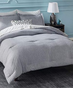 Bedsure Queen Size 3 Piece Comforter Set 88x88 Inches Soft Down Alternative Brushed Cationic Dyeing Duvet Insert With Pillow Sham Lightweight Bedding Set 0 300x360