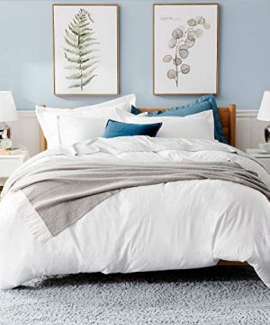 Bedsure White Washed Duvet Cover Set Twin Size With Zipper ClosureUltra Soft Hypoallergenic Comforter Cover Sets 2 Pieces 1 Duvet Cover 1 Pillow Sham 68X90 Inches 0 300x360