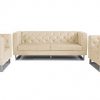 Beige Zeta Tufted Sofa Set With Armchairs 0 100x100