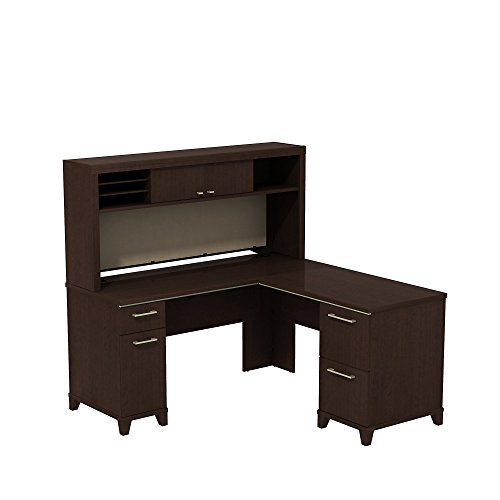 Bush Business Furniture Enterprise 60W X 60D L Desk With Hutch In Mocha Cherry 0