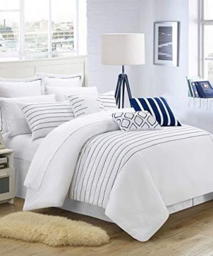 Chic Home Brenton 9 Piece Comforter Set Queen White 0 300x360