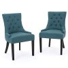 Christopher Knight Home Hayden Fabric Dining Chairs 2 Pcs Set Dark Teal 0 100x100