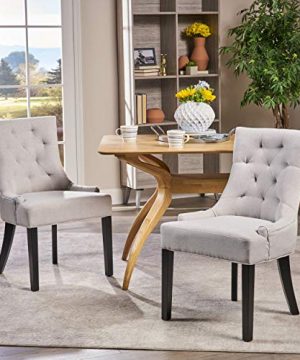 Christopher Knight Home Hayden Fabric Dining Chairs 2 Pcs Set Light Grey 0 300x360