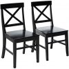Christopher Knight Home Roshan Farmhouse Acacia Wood Dining Chairs Black 0 100x100