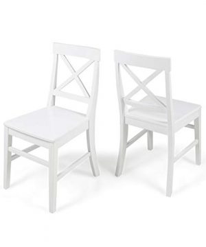 Christopher Knight Home Roshan Farmhouse Acacia Wood Dining Chairs White 0 300x360