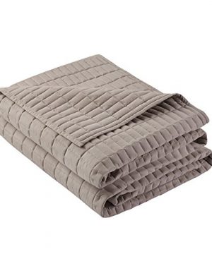 Comfort Spaces Kienna Quilt Coverlet Bedspread Ultra Soft Hypoallergenic All Season Lightweight Filling Stitched Bedding Set TwinTwin XL 66x90 Taupe 2 Piece 0 1 300x360