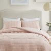 Comfort Spaces Phillips Comforter Reversible 100 Cotton Face Jacquard Tufted Chenille Dots Ultra Soft Overfilled Down Alternative Hypoallergenic All Season Bedding Set FullQueen Blush 0 100x100