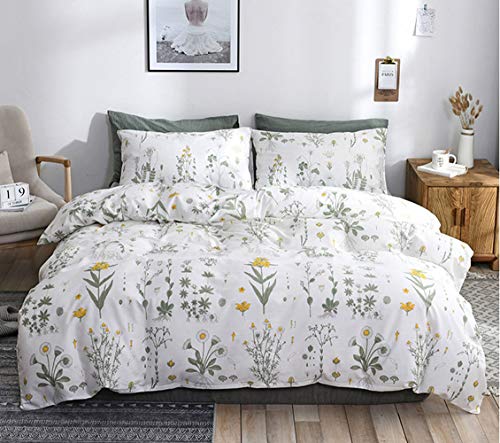 CoutureBridal Plant Print Duvet Cover Set Twin Size 66"x90 ...