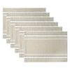 DII 100 Cotton French Stripe Tabletop Collection For Everyday IndoorOutdoor Dining Special Occasions Or Dinner Parties Machine Washable Placemat Set Taupe WWhite 6 Count 0 100x100