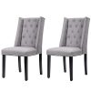 Dining Chairs Set Of 2 Dining Room Chairs For Living Room Kitchen Chairs Parsons Chair Mid Century Modern Chair Upholstered For Restaurant Home Grey 0 100x100