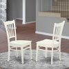 East West Furniture GRC WHI W Groton Dining Chairs Wooden Seat And Linen White Solid Wood Frame Dining Chair Set Of Two 0 100x100
