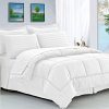 Elegant Comfort Wrinkle Resistant Silky Soft Dobby Stripe Bed In A Bag 8 Piece Comforter Set HypoAllergenic FullQueen White 0 100x100