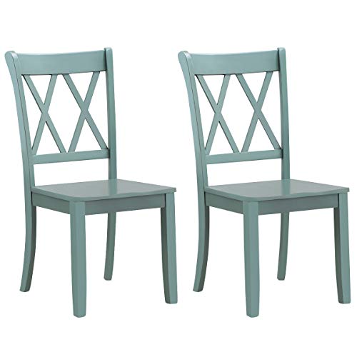 Giantex Set Of 2 Dining Chairs Rubber Wood Dining Room Side Chair Mestler Dining Room Side Chairs For Home Kitchen Farmhouse Goals