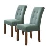 HomePop Parsons Classic Button Tufted Accent Dining Chair Set Of 2 Aqua 0 100x100