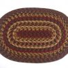 IHF Home Decor Cinnamon Braided Rug 20 X 30 To 8x10 Oval Accent Floor Carpet Natural Jute Material Doormat Wine Gold Sage Woven Collection Placemats 0 100x100