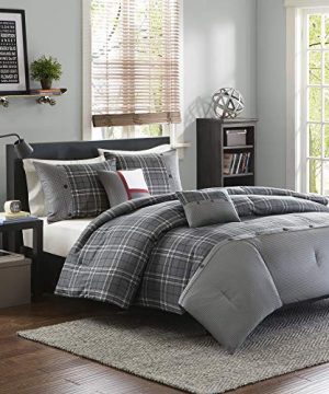 Intelligent Design Daryl 5 Piece Comforter Set FullQueen Grey 0 300x360
