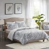 Madison Park Lana Soft Plush Comforter Long Fur Marble Pattern Faux Mink On The Reverse Modern All Season Down Alternative Bedding Set With Matching Sham Queen GreyBlue 3 Piece 0 100x100