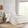 Madison Park Leona 3 Piece 100 Cotton Bohemian Design Rows Of Pompom Accent Casual Modern Shabby Chic All Season Comforter Bedding Set With Matching Shams FullQueen90x90 Pom Pom Ivory 0 100x100