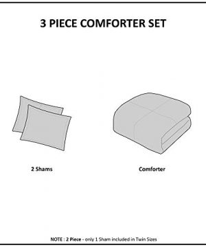 Madison Park Mae Soft Plush Comforter Geometric Pattern Modern All Season Down Alternative Bedding Set With Matching Sham FullQueen Grey 3 Piece 0 3 300x360