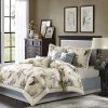 Madison Park Quincy King Size Bed Comforter Set Bed In A Bag Khaki Jacquard 7 Pieces Bedding Sets Ultra Soft Microfiber Bedroom Comforters 0 100x100