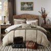 Madison Park Signature Chateau Queen Size Bed Comforter Duvet 2 In 1 Set Bed In A Bag Taupe Soutache Cord Embroidery 8 Piece Bedding Sets Faux Linen Bedroom Comforters 0 100x100